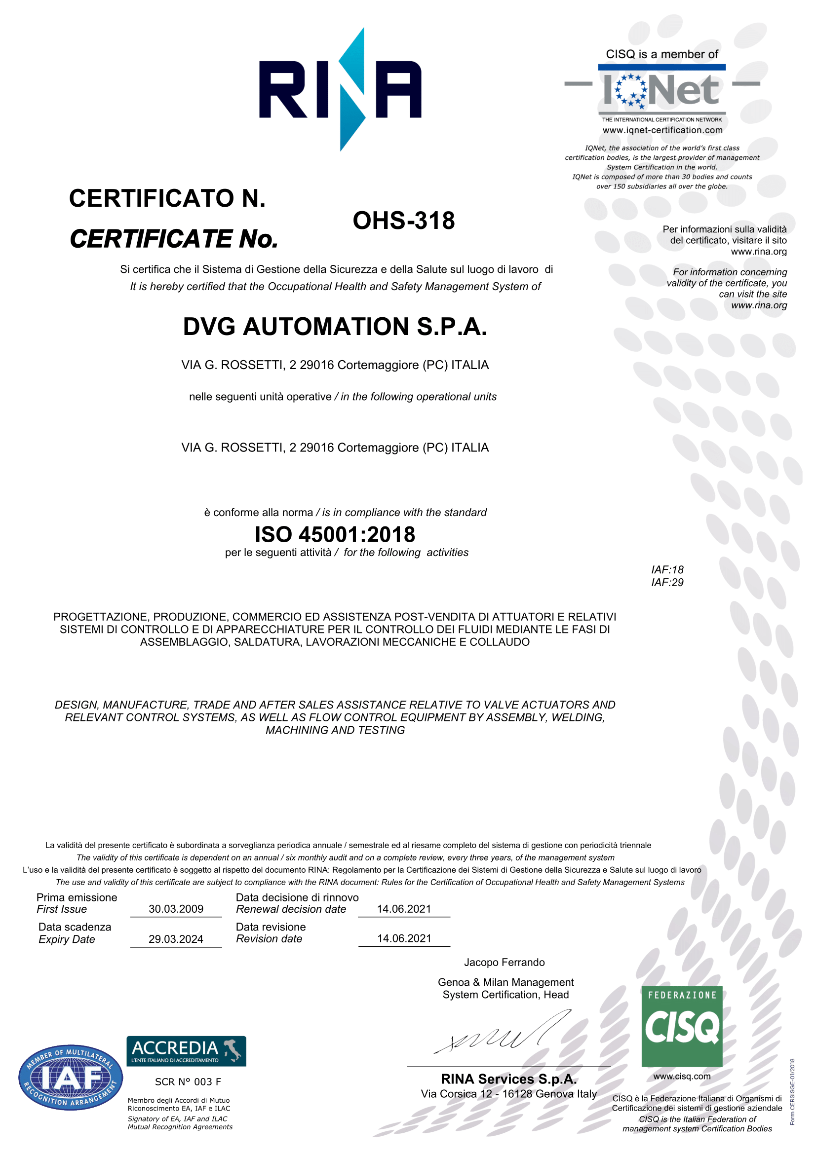 ISO 45001 dvg